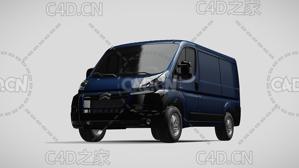 雪铁龙封闭式玻璃面包车货车2006-2014款C4D汽车模型下载 - C4D之家 - 107.jpg