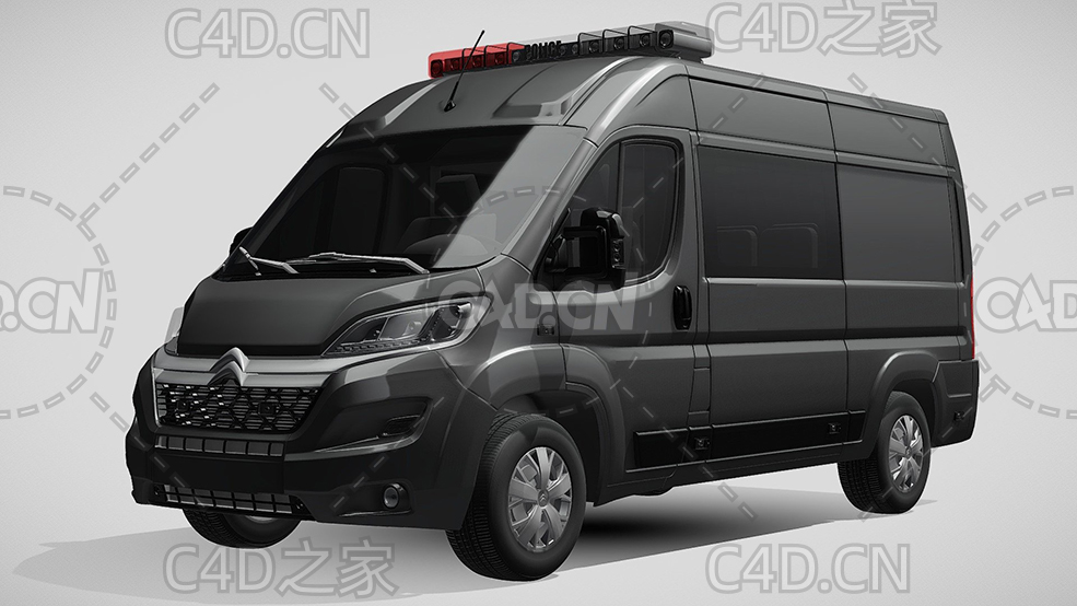 雪铁龙警车面包车2016款C4D汽车模型下载 - C4D之家 - 106.jpg