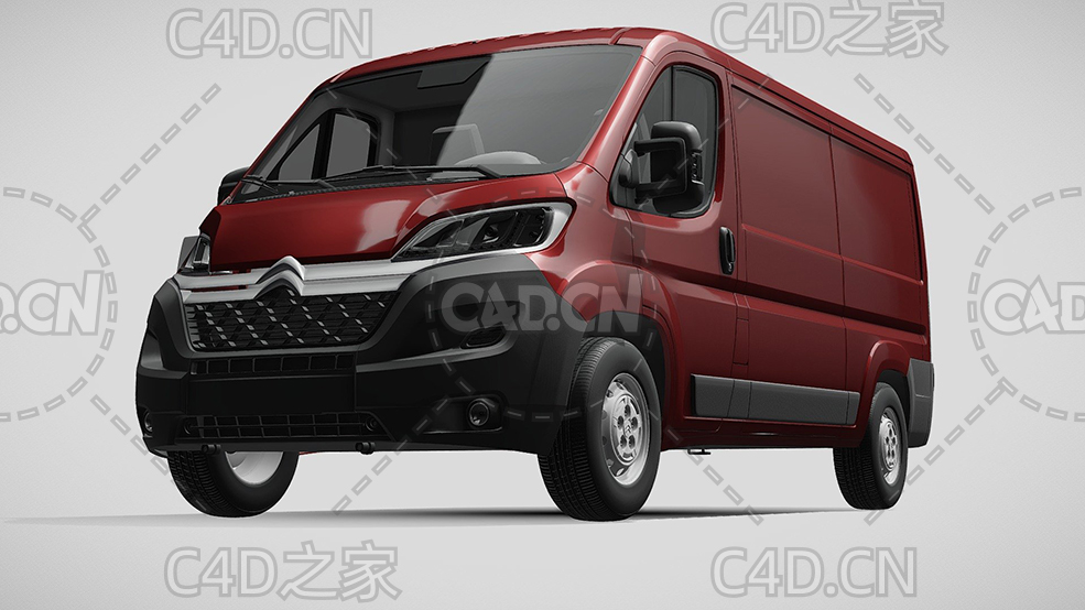 雪铁龙封闭式玻璃面包车货车2017款C4D汽车模型下载 - C4D之家 - 109.jpg