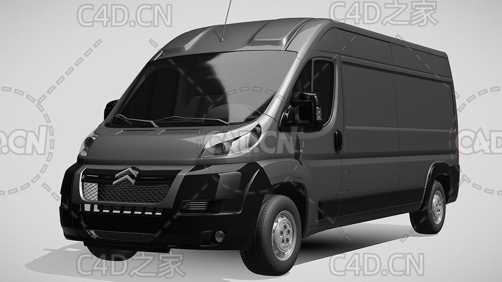 雪铁龙封闭式玻璃面包车货车2006-2014款C4D汽车模型下载 - C4D之家 - 112.jpg