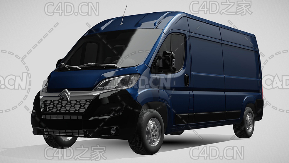 雪铁龙封闭式玻璃面包车货车2014款C4D汽车模型下载 - C4D之家 - 113.jpg