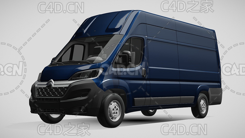 雪铁龙封闭式玻璃面包车货车2017款C4D汽车模型下载 - C4D之家 - 118.jpg