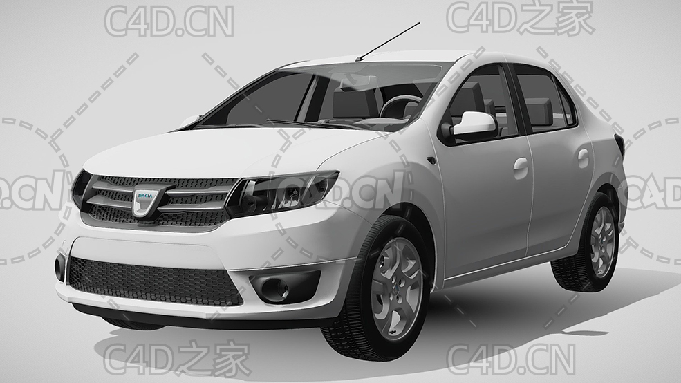 达契亚·洛根家用轿车2015款C4D汽车模型下载 - C4D之家 - 125.jpg