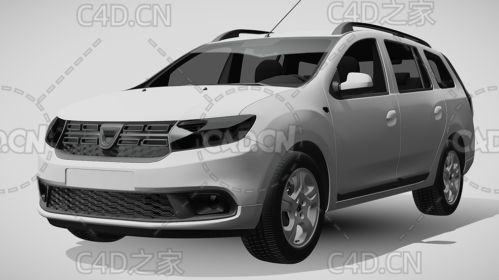 达契亚·洛根SUV越野汽车2019款C4D汽车模型下载 - C4D之家 - 128.jpg