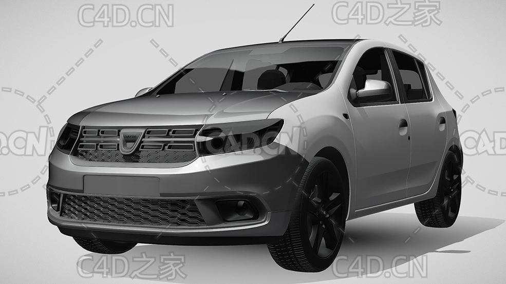 达契亚·桑德罗SUV越野汽车2019款C4D汽车模型下载 - C4D之家 - 132.jpg