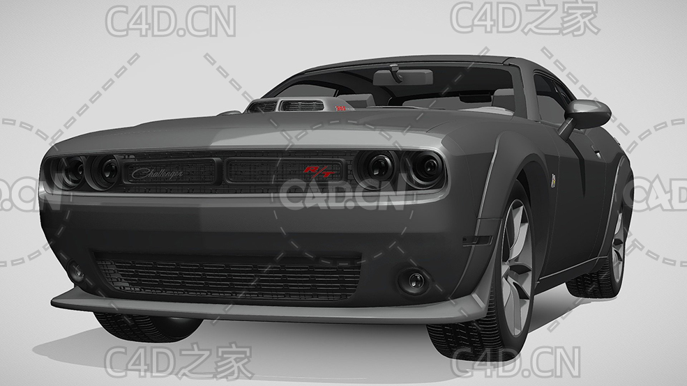 道奇挑战者宽体汽车2017款C4D汽车模型下载 - C4D之家 - 138.jpg