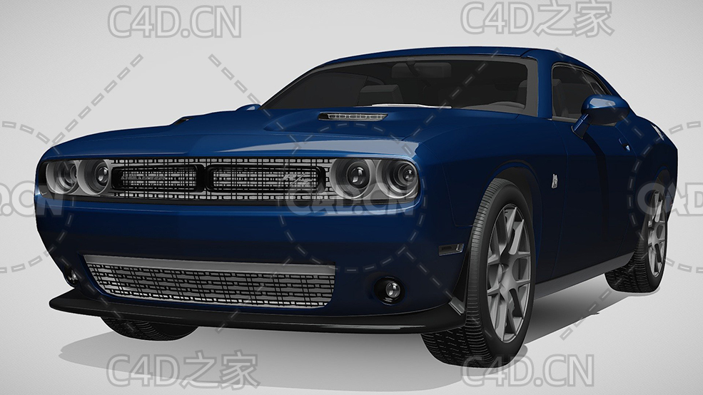 道奇挑战者汽车肌肉车C4D汽车模型下载 - C4D之家 - 141.jpg