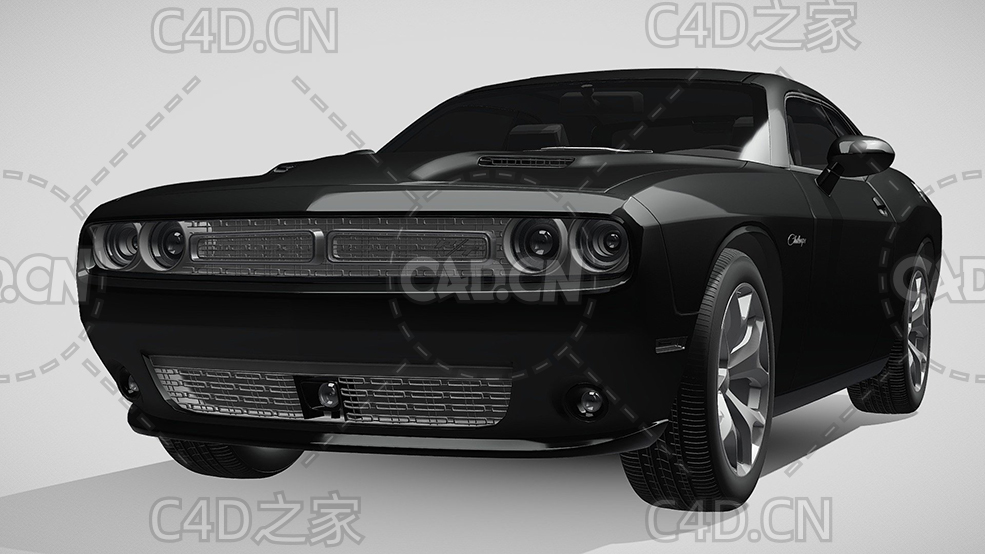 道奇挑战者经典汽车C4D汽车模型下载 - C4D之家 - 139.jpg
