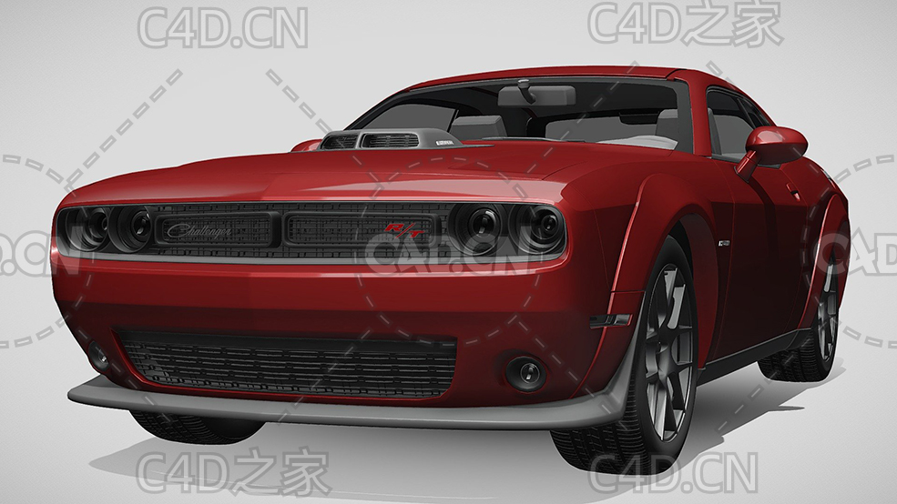 道奇挑战者宽体轿跑汽车2017款C4D汽车模型下载 - C4D之家 - 143.jpg