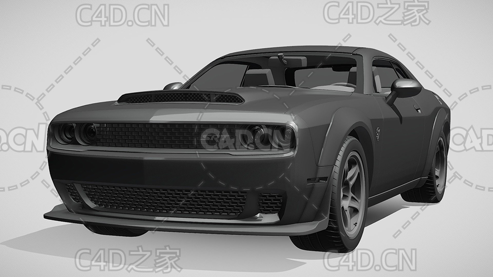 道奇挑战者恶魔汽车2018款C4D汽车模型下载 - C4D之家 - 146.jpg