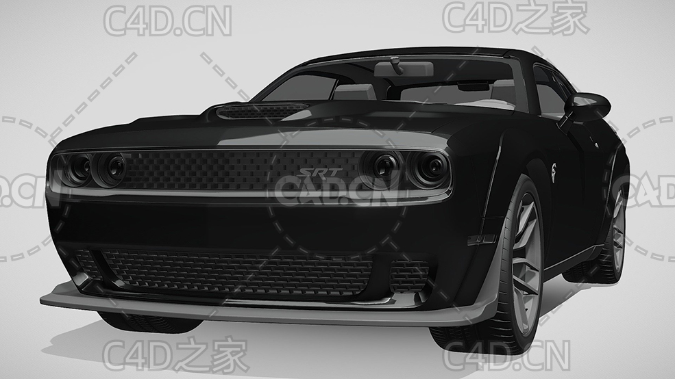 道奇挑战者宽体汽车2018款C4D汽车模型下载 - C4D之家 - 150.jpg