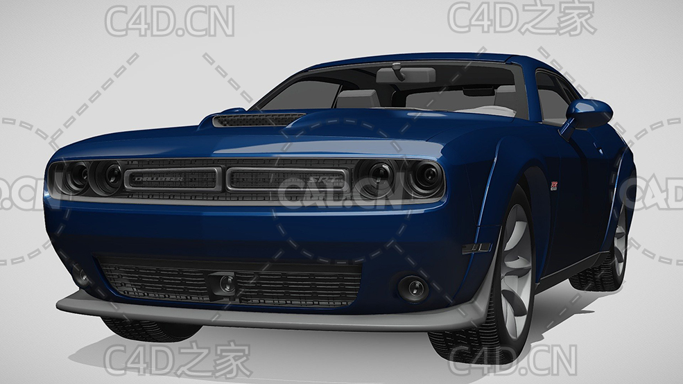 道奇挑战者宽体版汽车2017款C4D汽车模型下载 - C4D之家 - 154.jpg