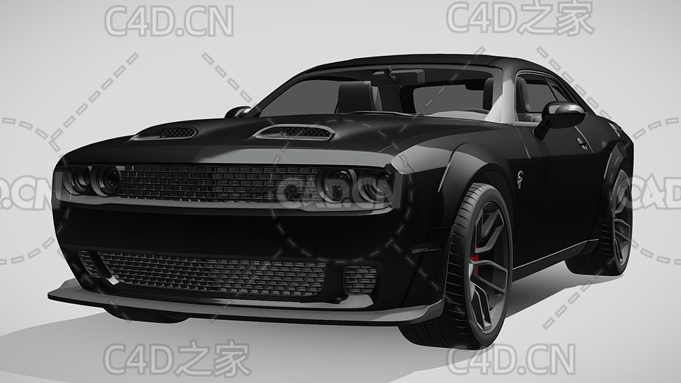 道奇挑战者宽体汽车2019款C4D汽车模型下载 - C4D之家 - 151.jpg