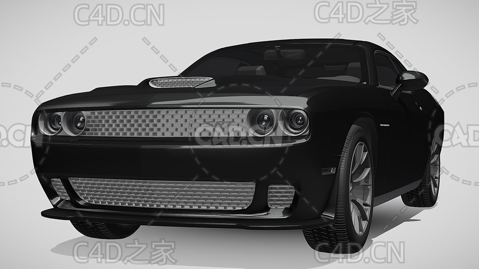 道奇挑战者汽车C4D汽车模型下载 - C4D之家 - 152.jpg