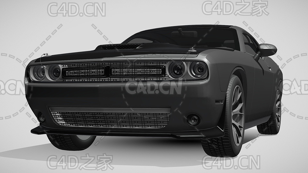 道奇挑战者概念车2014款C4D汽车模型下载 - C4D之家 - 157.jpg