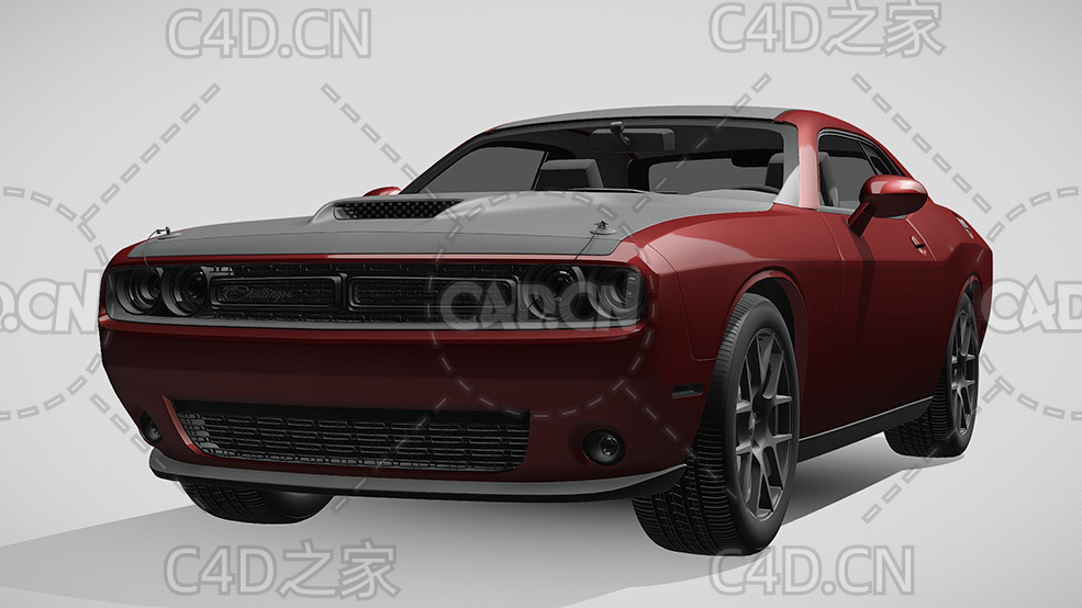 道奇挑战者汽车2017款C4D汽车模型下载 - C4D之家 - 156.jpg