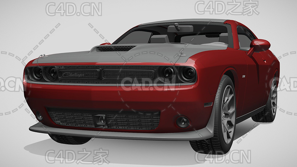 道奇挑战者汽车2017款C4D汽车模型下载 - C4D之家 - 155.jpg