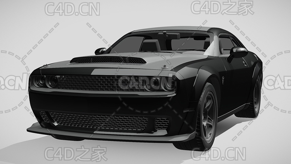 道奇恶魔汽车2018款C4D汽车模型下载 - C4D之家 - 158.jpg