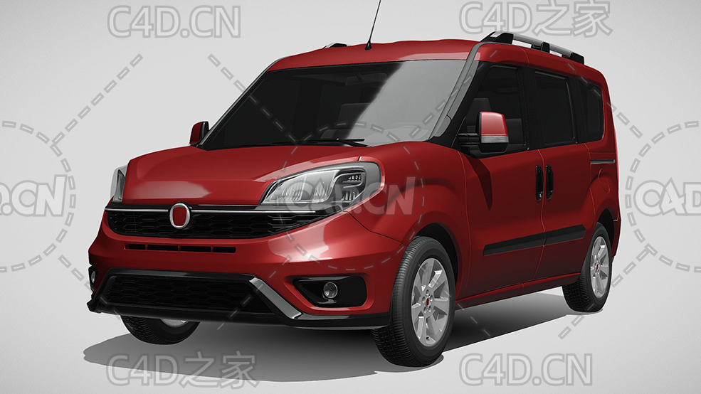 菲亚特汽车微型面包汽车2015款C4D汽车模型下载 - C4D之家 - 163.jpg