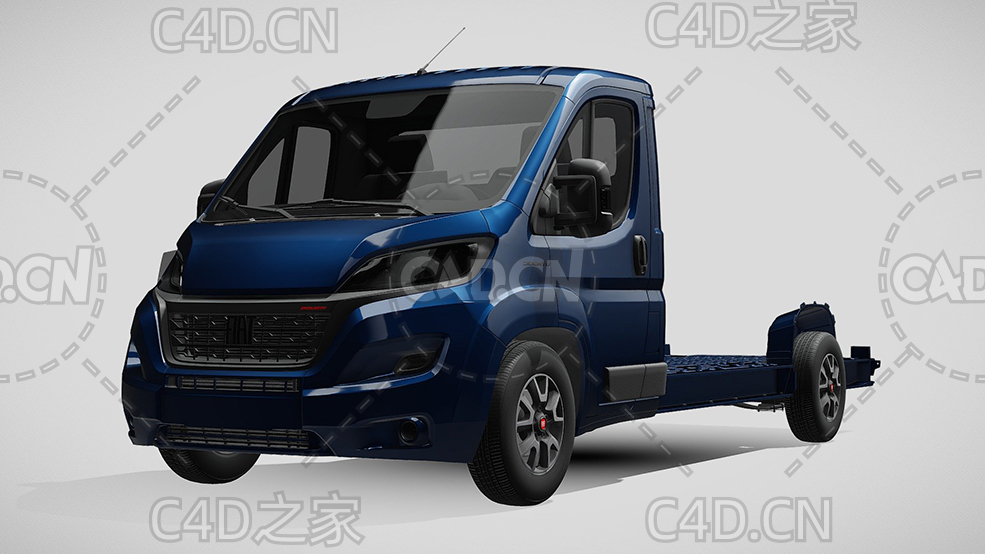 菲亚特ducato杜卡托牵引车卡车平板车货车2022款C4D汽车模型下载 - C4D之家 - 172.jpg