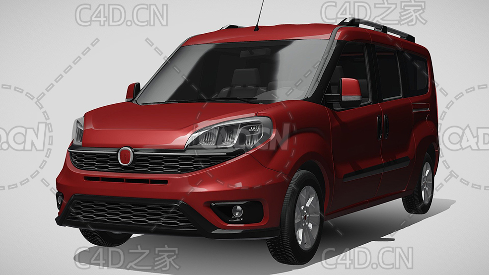 菲亚特汽车面包车2015款C4D汽车模型下载 - C4D之家 - 167.jpg