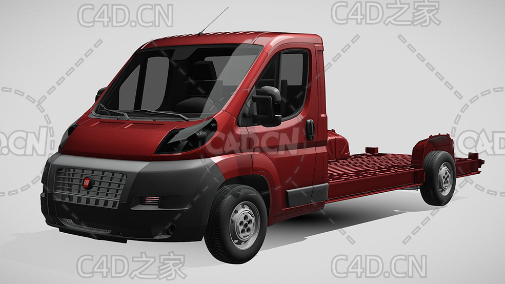 菲亚特ducato杜卡托牵引车卡车平板车货车2014款C4D汽车模型下载 - C4D之家 - 170.jpg