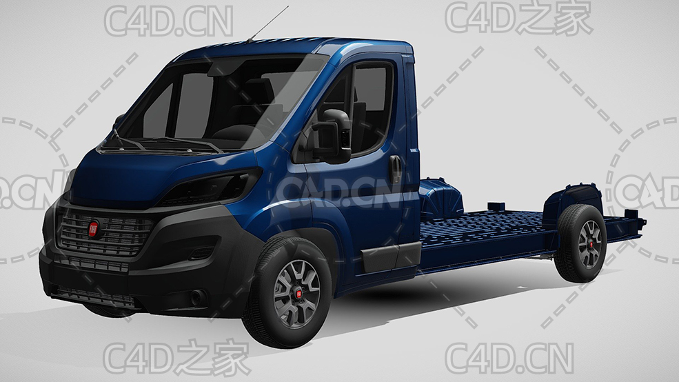 菲亚特ducato杜卡托牵引车卡车平板车货车2021款C4D汽车模型下载 - C4D之家 - 171.jpg