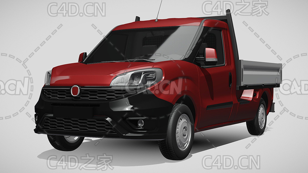 菲亚特皮卡汽车C4D汽车模型下载 - C4D之家 - 168.jpg