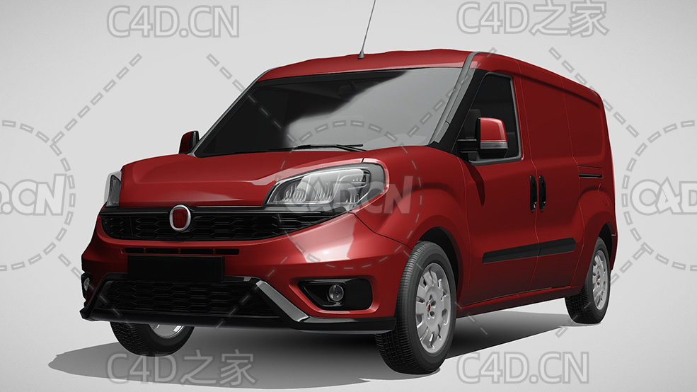 菲亚特汽车封闭式货车面包车2015款C4D汽车模型下载 - C4D之家 - 165.jpg