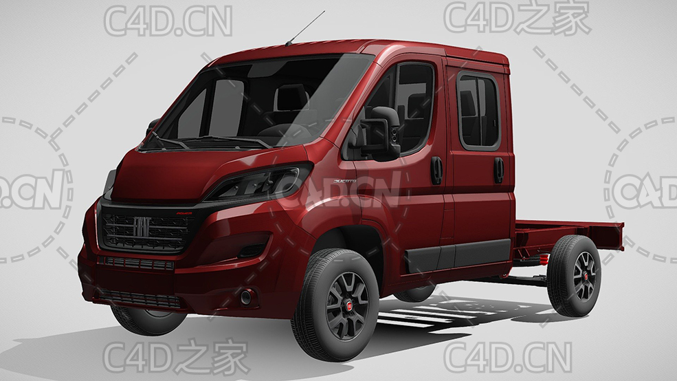 菲亚特ducato杜卡托牵引车卡车平板车货车2022款C4D汽车模型下载 - C4D之家 - 173.jpg