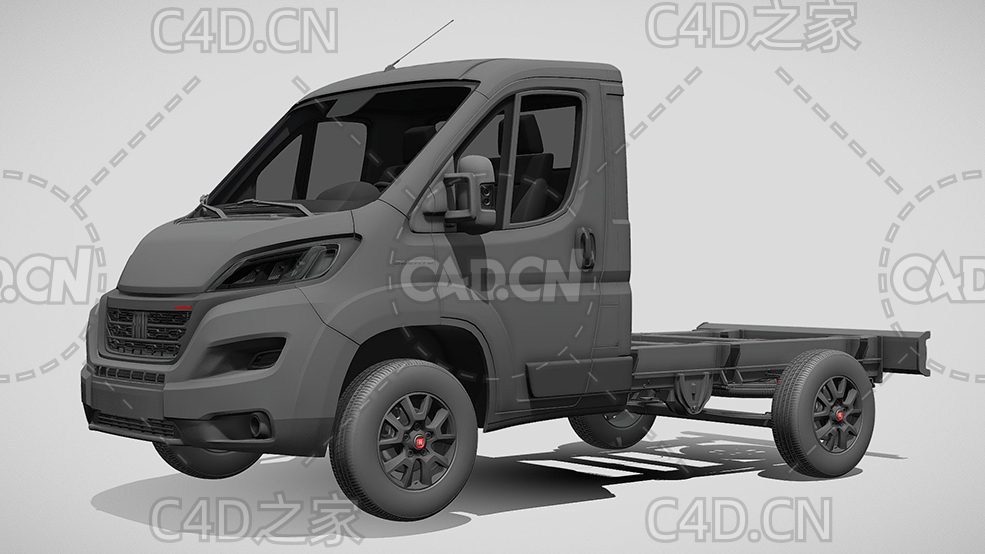 菲亚特ducato杜卡托牵引车卡车平板车货车2022款C4D汽车模型下载 - C4D之家 - 176.jpg