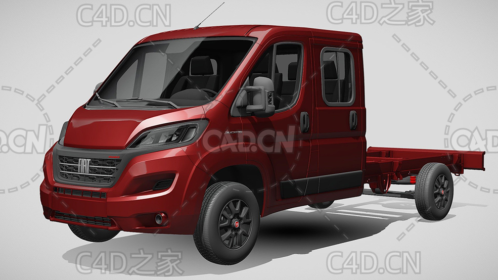 菲亚特ducato杜卡托牵引车卡车平板车货车2022款C4D汽车模型下载 - C4D之家 - 175.jpg
