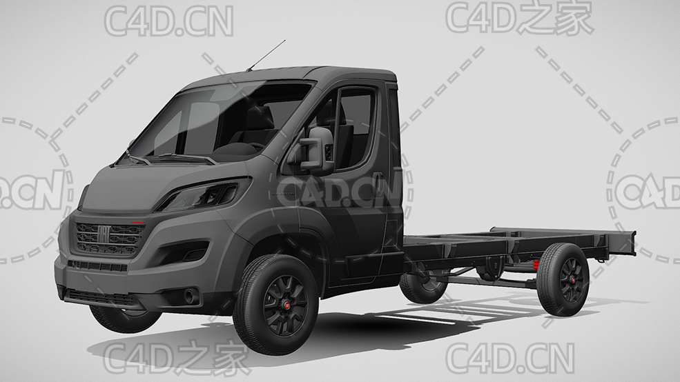 菲亚特ducato杜卡托牵引车卡车平板车货车2022款C4D汽车模型下载 - C4D之家 - 180.jpg