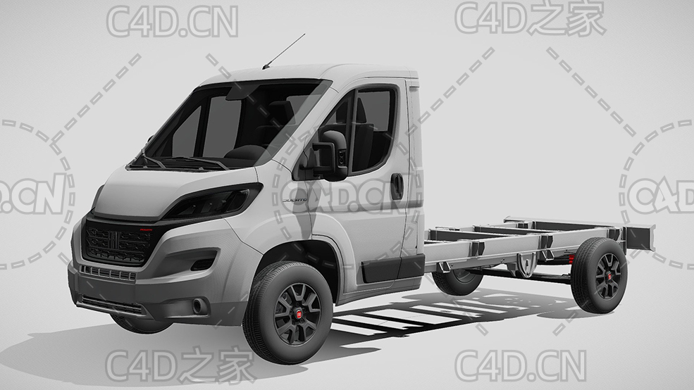 菲亚特ducato杜卡托牵引车卡车平板车货车2022款C4D汽车模型下载 - C4D之家 - 179.jpg