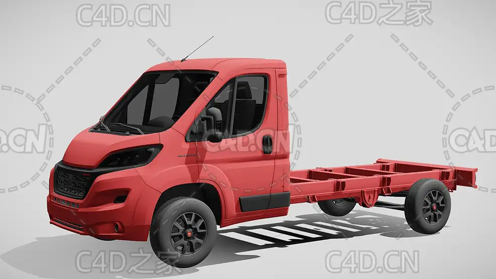 菲亚特ducato杜卡托牵引车卡车平板车货车2022款C4D汽车模型下载 - C4D之家 - 178.jpg
