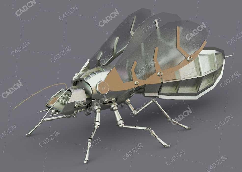 机械飞虫C4D模型