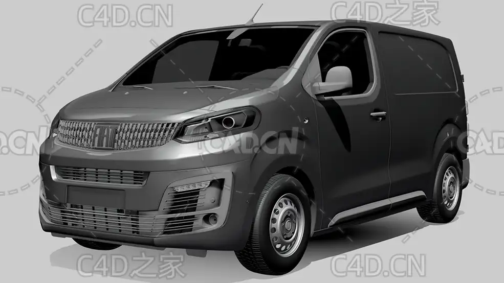 菲亚特汽车MPV面包车商务车2022款C4D汽车模型下载 - C4D之家 - 212.jpg