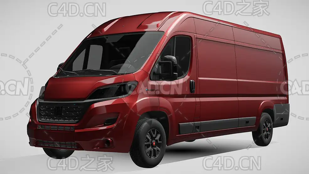 菲亚特汽车ducato杜卡托面包车2022款C4D汽车模型下载 - C4D之家 - 210.jpg