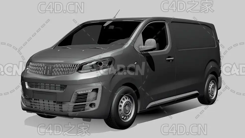 菲亚特汽车scudo面包车2022款C4D汽车模型下载