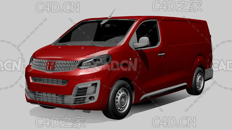 菲亚特汽车MPV面包车商务车2022款C4D汽车模型下载 - C4D之家 - 214.jpg