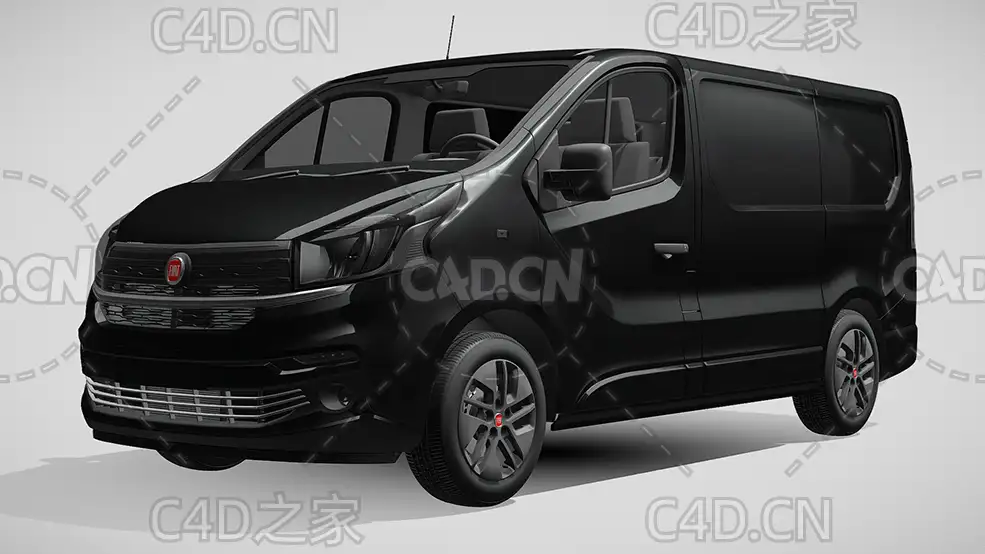菲亚特汽车Talento面包车2017款C4D汽车模型下载