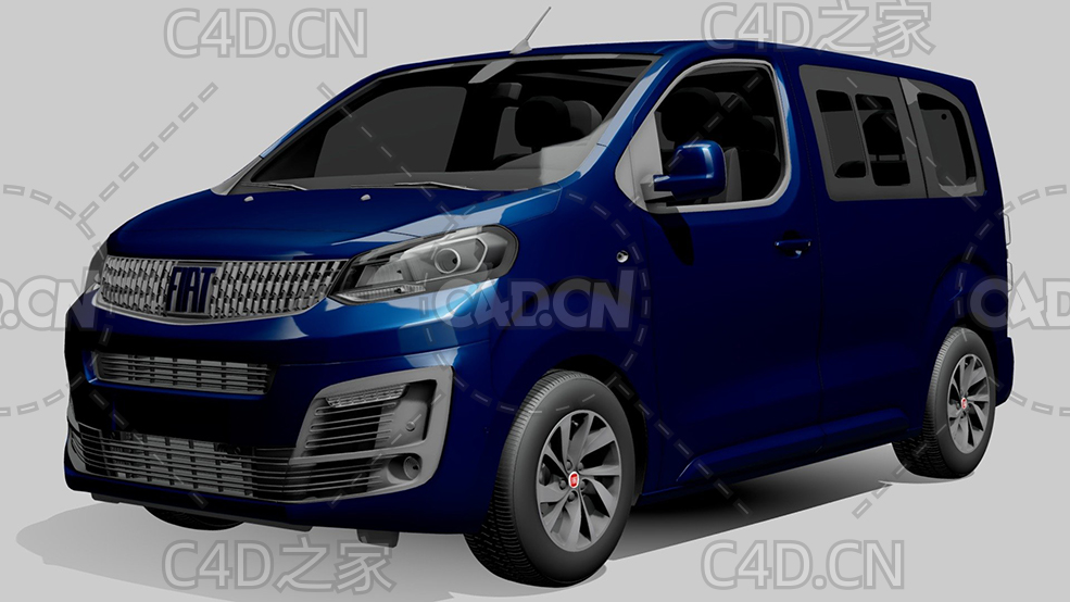 菲亚特汽车ulysse面包车2022款C4D汽车模型下载 - C4D之家 - 222.jpg