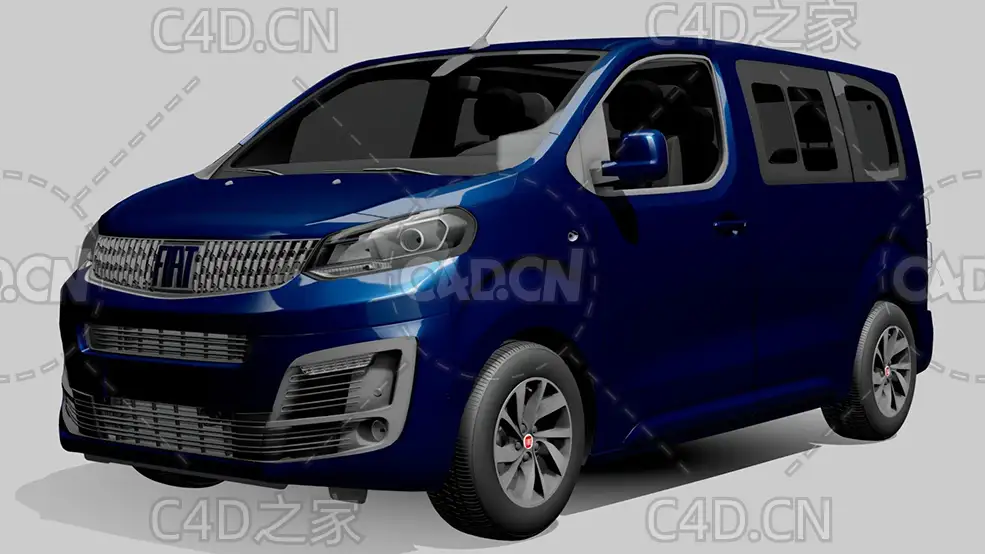 菲亚特汽车ulysse面包车2022款C4D汽车模型下载 - C4D之家 - 222.jpg