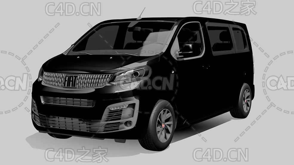 菲亚特汽车ulysse面包车2022款C4D汽车模型下载 - C4D之家 - 223.jpg