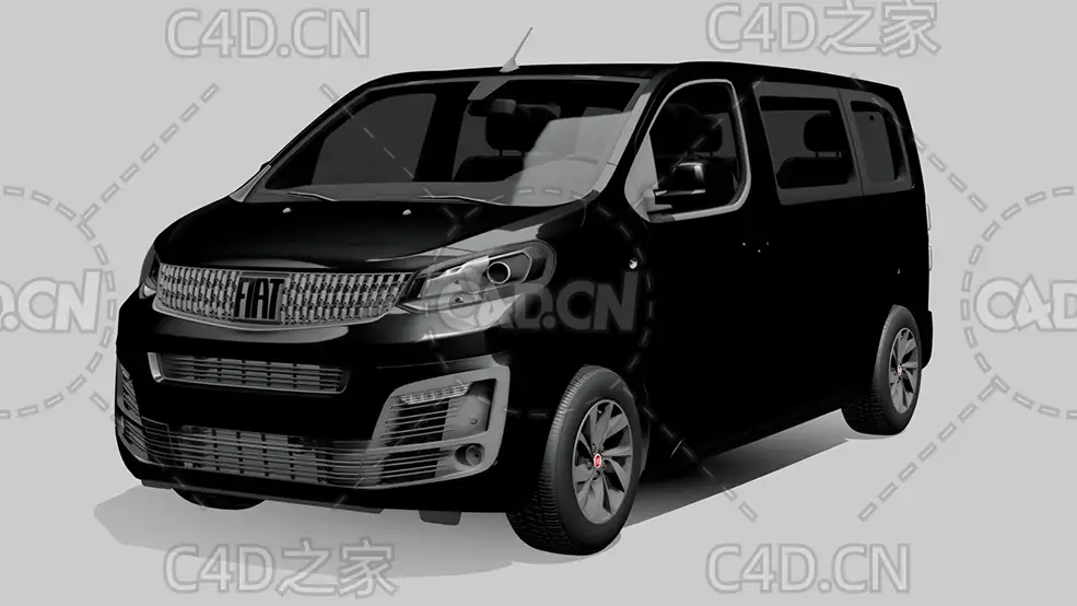 菲亚特汽车ulysse面包车2022款C4D汽车模型下载 - C4D之家 - 223.jpg