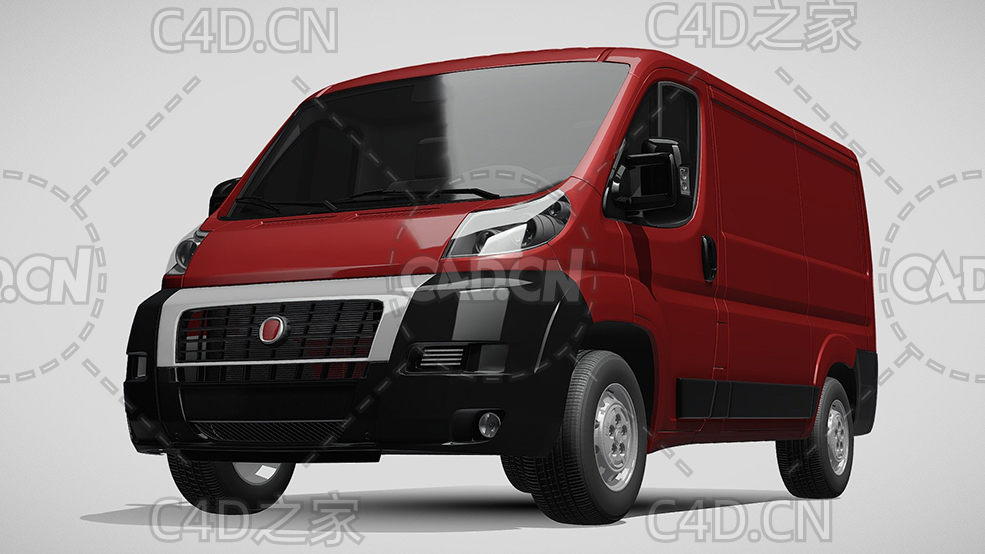 菲亚特汽车面包车2006-2014款C4D汽车模型下载 - C4D之家 - 225.jpg