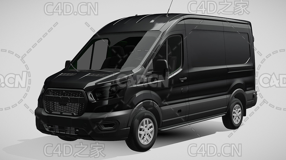 福特汽车封闭货车面包车2021款C4D汽车模型下载 - C4D之家 - 236.jpg