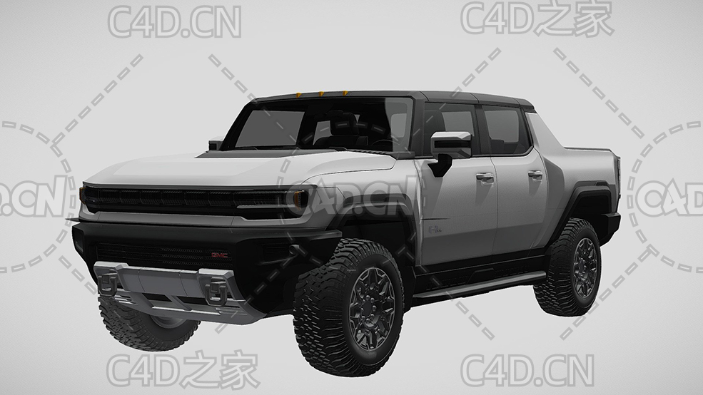 吉姆西汽车GMC悍马2022款皮卡第*代C4D汽车模型下载 - C4D之家 - 252.jpg