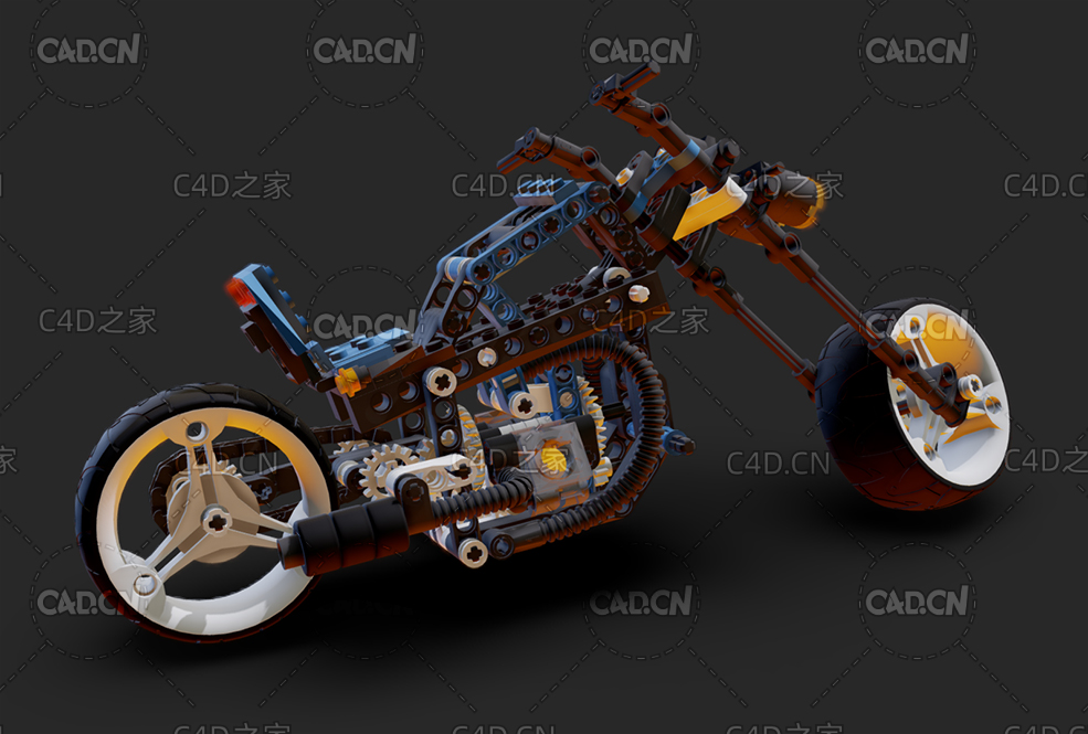 乐高游戏摩托车C4D模型Mag Wheel Master - C4D之家 - 73.jpg