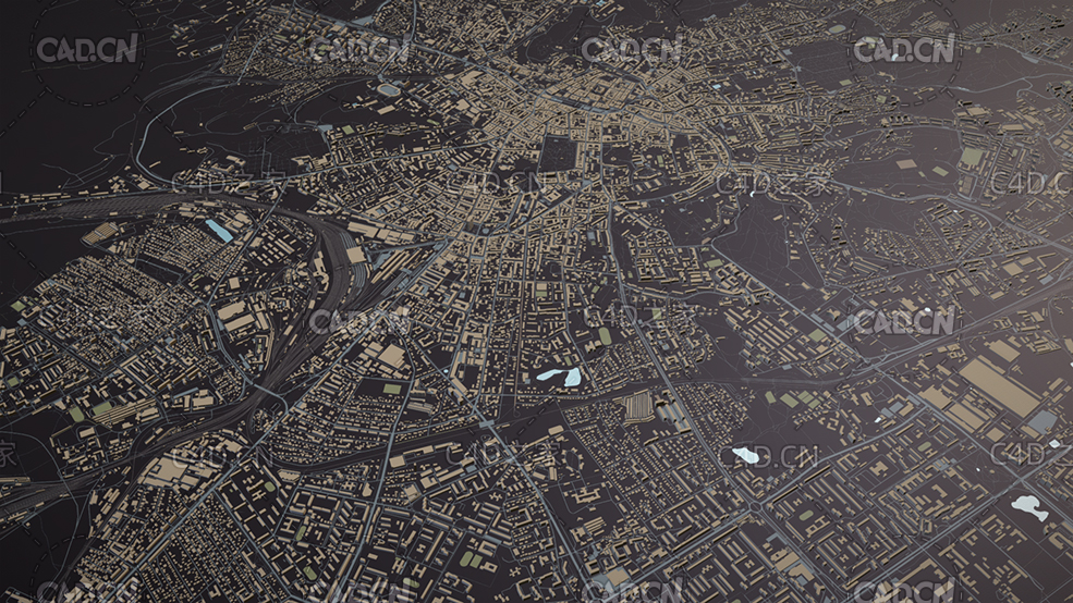 乌克兰利沃夫州首府低面卡通城市三维mapC4D模型map_Lviv - C4D之家 - 75.jpg
